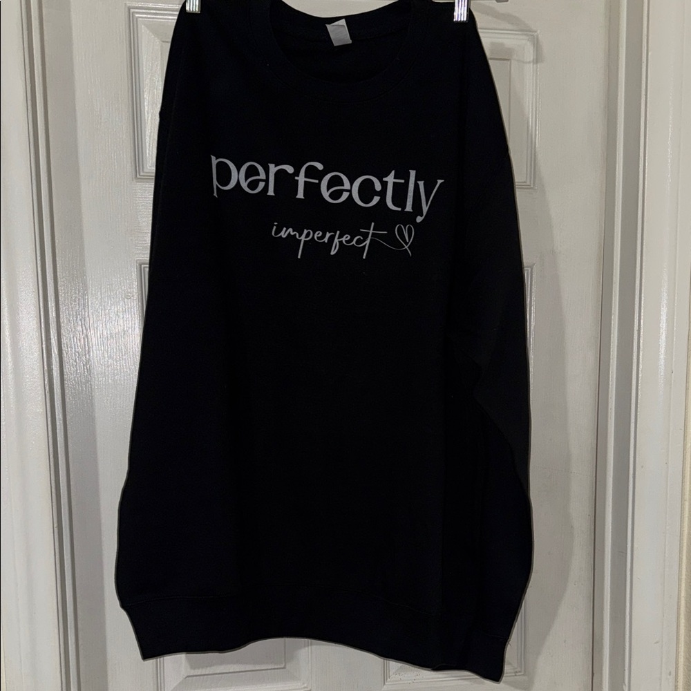 Perfectly Imperfect Black Crew Neck Sweater